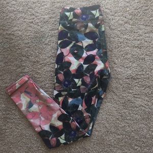 Anthropologie Pure and Good floral yoga pants